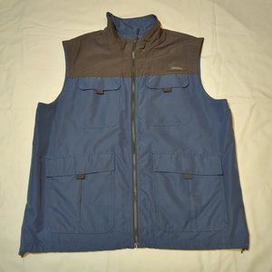 Eddie Bauer Men's Travel Vest Grey Blue Size XL Like New